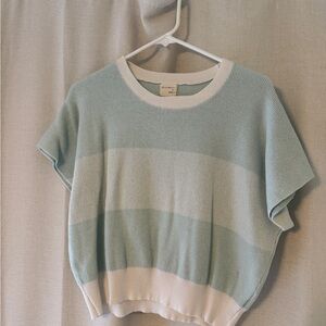 Dry Goods Blue and White Striped Knit Top